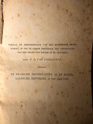 De Fransche protestanten en de Nederlandsche Republiek in den jare 1625. (Diss.) Leiden 1857, 115...