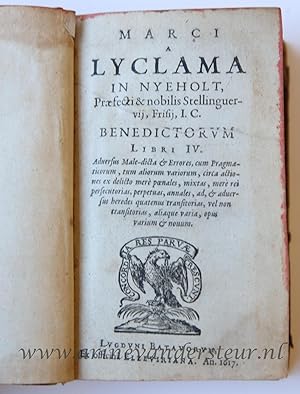 Benedictorum libri IV, adversus maledicta et errores circa actiones. Leiden, Elsevier, 1617.