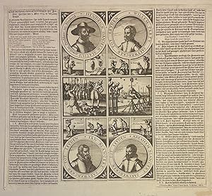 [Broadsheet] Portretten van geëxecuteerde Arminianen met scenes van de executie; portraits of exe...