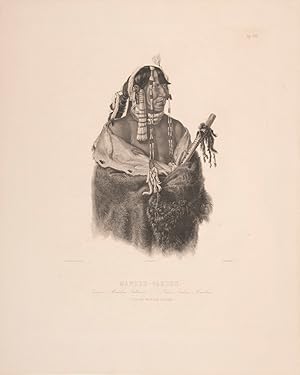 Bild des Verkufers fr A Young Mandan Indian. Mandeh-Pahchu. Junger Mandan Indianer. Jeune Indien Mandan. zum Verkauf von Shapero Rare Books