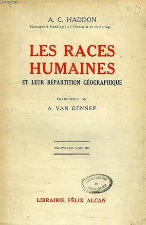 Bild des Verkufers fr LES RACES HUMAINES ET LEUR REPARTITION GEOGRAPHIQUE zum Verkauf von Le-Livre