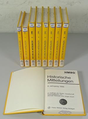 Seller image for HISTORISCHE MITTEILUNGEN - HMRG. Im Namen der Ranke-Gesellschaft herausgegeben, 9 Jahrgnge: 1 (1988) - 9 (1996). Gebunden. Leider ohne Heft Nr. 1/1988. Zeitschrift, ISSN: 0936-5796. for sale by Antiquariat Bookfarm