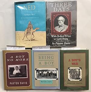 Five inscribed volumes. - Being A Boy, A Boy's War, A Boy No More, Three Days and Ned