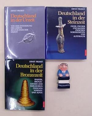 Imagen del vendedor de Deutschland in der Urzeit. Von der Entstehung des Lebens bis zum Ende der Eiszeit. Deutschland in der Steinzeit. Jger, Fischer und Bauern zwischen Nordseekste und Alpenraum. Deutschland in der Bronzezeit: Bauern, Bronzegiesser und Burgherren zwischen Nordsee und Alpen. 3 Bde. a la venta por antiquariat peter petrej - Bibliopolium AG