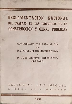 Imagen del vendedor de REGLAMENTO NACIONAL DEL TRABAJO EN LAS INDUSTRIAS DE LA CONSTRUCCIN Y OBRAS PBLICAS a la venta por Ziggurat Libros