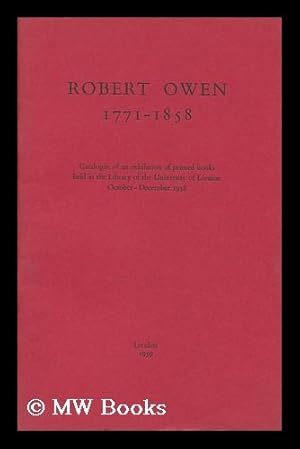 Immagine del venditore per Robert Owen, 1771-1858 venduto da MW Books Ltd.