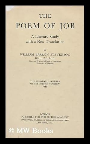 Seller image for The Poem of Job; a Literary Study, with a New Translation for sale by MW Books