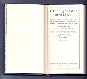 Seller image for CINCO GRANDES MENSAJES (Enciclicas mater et magistra - pacem in terris - ecclesiam suam - populorum progressio - gaudium et spes - for sale by Libreria 7 Soles