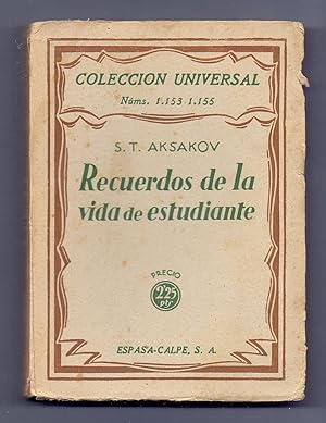 Seller image for RECUERDOS DE LA VIDA DE ESTUDIANTE for sale by Libreria 7 Soles