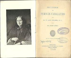 Seller image for RECUERDOS DE FERNAN CABALLERO. for sale by Librera Javier Fernndez