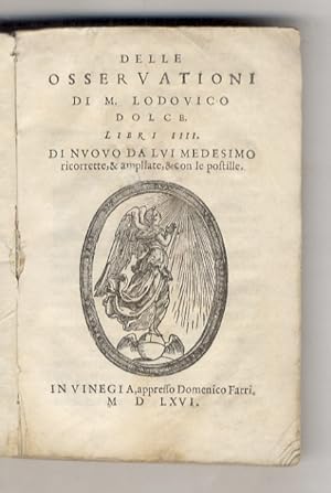 Bild des Verkufers fr Delle osservationi (.) libri IIII. Di nuovo da lui medesimo ricorrette & ampliate & con le postille. zum Verkauf von Libreria Oreste Gozzini snc