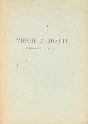 Bild des Verkufers fr Versi. (1948-1951). zum Verkauf von Libreria Oreste Gozzini snc