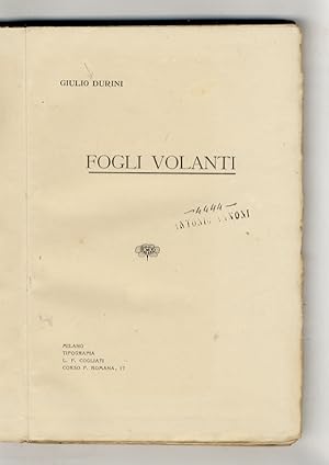 Fogli volanti.