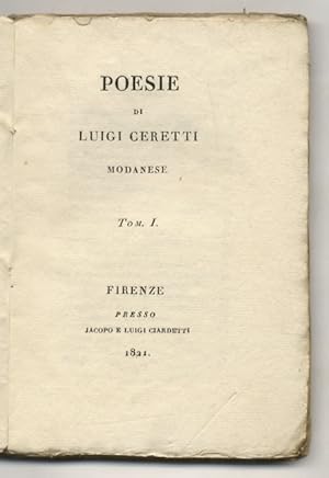 Seller image for Poesie di Luigi Ceretti Modanese. for sale by Libreria Oreste Gozzini snc