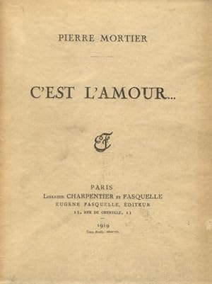 Bild des Verkufers fr C'est l'amour. (Posies). zum Verkauf von Libreria Oreste Gozzini snc