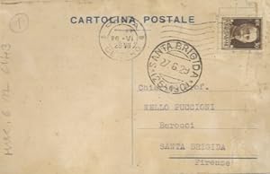 Cartolina postale viaggiata, intestata "R. Università di Pavia, Istituto di anatomia e fisiologia...