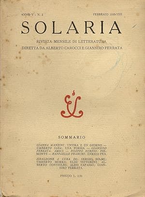 Solaria. [Rivista] Anno V. N. 2. Febbraio 1930.