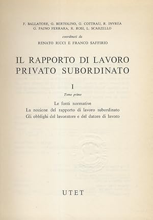 Il rapporto di lavoro privato subordinato.