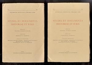 STUDIA et Documenta Historiae et Iuris. Director Ioannes Aloisius Falchi. Redactor Franciscus Ama...