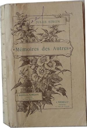 Imagen del vendedor de Mmoires des autres. a la venta por Librairie les mains dans les poches