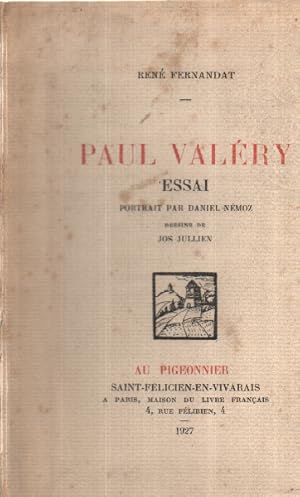 Imagen del vendedor de Paul valery : essai/ portrait par jean nemoz a la venta por librairie philippe arnaiz