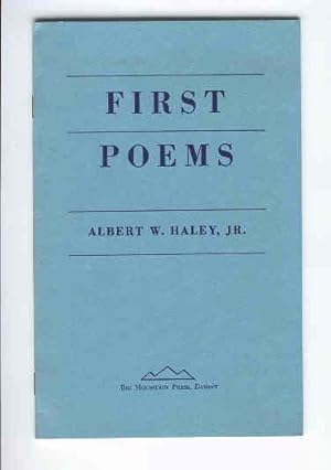 Seller image for First Poems. for sale by Peter Keisogloff Rare Books, Inc.