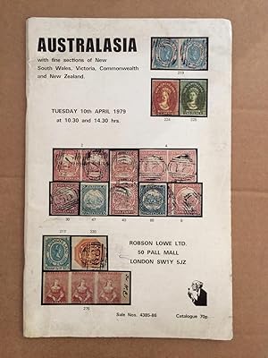 London : Robson Lowe. 8 postage stamp auction catalogues, 1977-79. Asia & Africa. Western Austral...