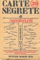 CARTE SEGRETE RIVISTA D'AVANGUARDIA trimestrale di lettere ed arti - 1978- numero 39- del gennaio...