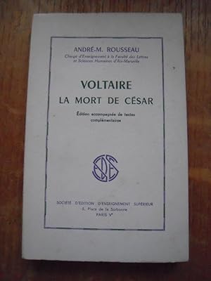 Image du vendeur pour Voltaire La mort de Csar mis en vente par Librairie des Possibles