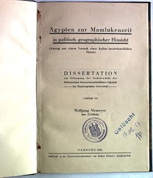 Ägypten zur Mamlukenzeit in politisch-geographischer Hinsicht (Auszug aus einem Versuch einer kul...