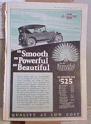 Immagine del venditore per The Touring Car, Chevrolet Motor Company, Detroit, Michigan, Full Page Ad venduto da Legacy Books II