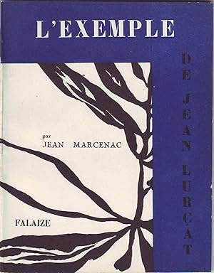 Seller image for L'EXEMPLE DE JEAN LURAT. for sale by Jacques AUDEBERT