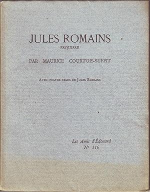 Imagen del vendedor de JULES ROMAINS. Avec quatre pages de Jules Romains. a la venta por Jacques AUDEBERT