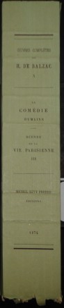 Image du vendeur pour OEUVRES COMPLETES X. La Comdie Humaine. premire partie : Etudes de Moeurs. Livre troisime : SCENES DE LA VIE PARISIENNE III. mis en vente par Jacques AUDEBERT