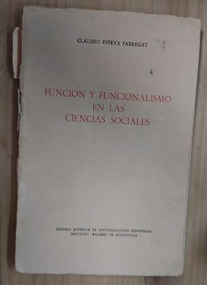 Imagen del vendedor de Funcin y Funcionalismo en las Ciencias Sociales a la venta por La Leona LibreRa