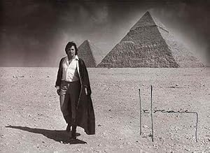 Originele zwart-witfoto in Egypte met toebehoren.