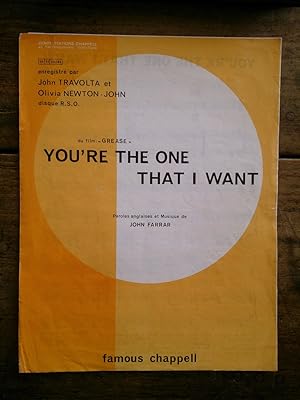 Imagen del vendedor de YOU'RE THE ONE THAT I WANT partition JOHN TRAVOLTA et OLIVIA NEWTON-JOHN a la venta por KEMOLA