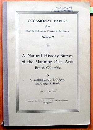 A Natural History Survey of the Manning Park Area British Columbia