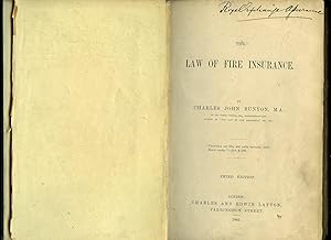 Image du vendeur pour The Law of Fire Insurance mis en vente par Little Stour Books PBFA Member