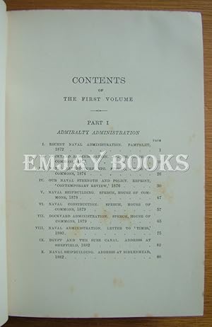 Bild des Verkufers fr Papers and Addresses. Naval and Maritime from 1872 to 1893. Vol:I zum Verkauf von EmJay Books