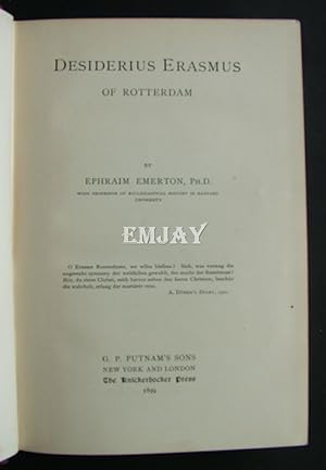 Imagen del vendedor de Desiderius Erasmus of Rotterdam. a la venta por EmJay Books