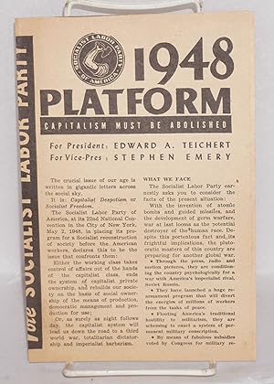 Imagen del vendedor de 1948 platform a la venta por Bolerium Books Inc.