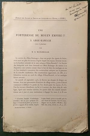 Seller image for Une forteresse du Moyen Empire (?) à Abou-Rawach for sale by Arthur Probsthain