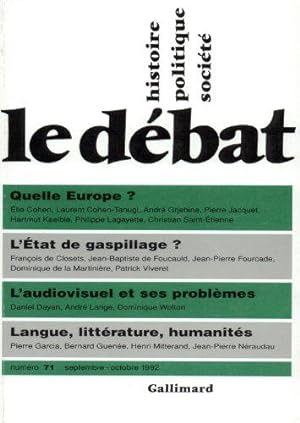Image du vendeur pour Le Dbat, numro 71 mis en vente par JLG_livres anciens et modernes