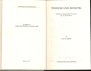 Bild des Verkufers fr Tendenz und sthetik,Studien zur franzsischen Verssatire des 18. Jahrhunderts, zum Verkauf von Antiquariat Kastanienhof