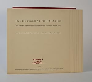 In the Field at the Solstice; Seven Epitaphs for His Friends by Jonathan WIlliams, Highlands, Nor...