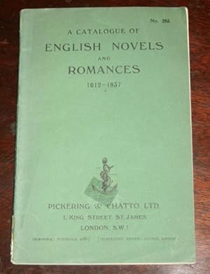 Seller image for A Catalogue of English Novels and Romances 1612-1837. for sale by Veery Books