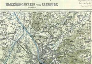 Seller image for Umgebungskarte von Salzburg. Mastab 1 : 50 000. for sale by Antiquariat Weinek