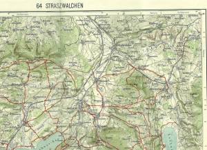 Seller image for Straszwalchen [Strawalchen]. Mastab 1 : 50 000. for sale by Antiquariat Weinek