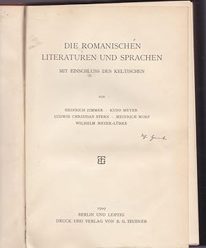 Die romanischen Literaturen und Sprachen. Die kultur der Gegenwart ihreEntwicklung und ihre Ziele...